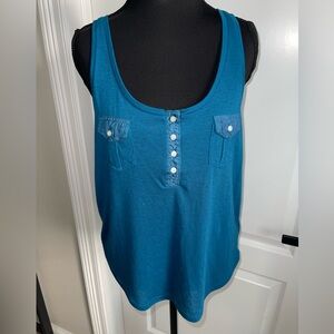 American Eagle Outfitters Teal Tank Top
